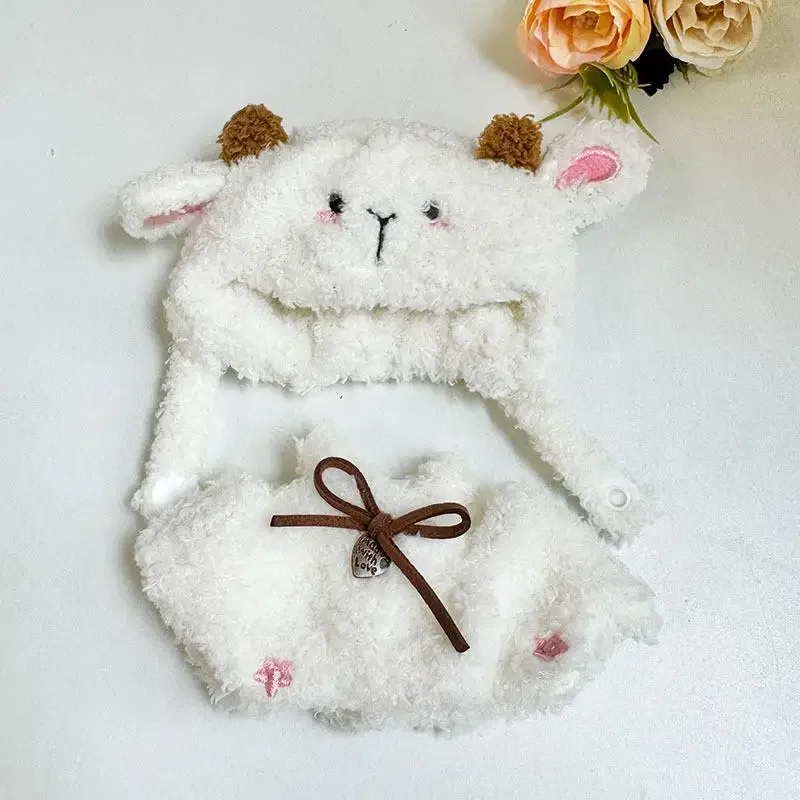 clothes only for 17cm labubu Clothing Accessories Doll Little Sheep Overalls set 5