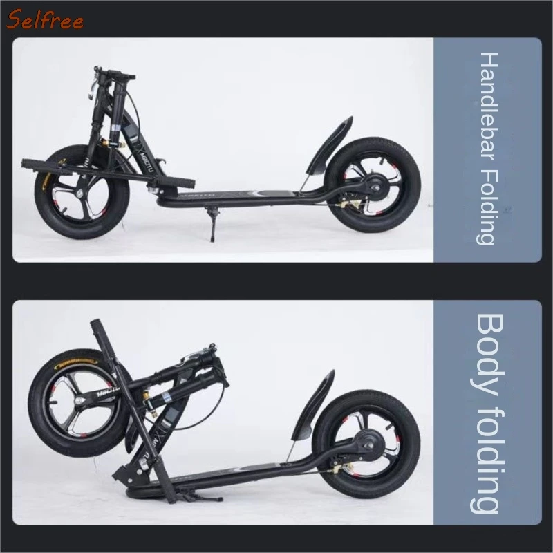 Selfree Folding Scooter Teenagers Over 10 Years Old And Adults Portable Two Wheeled Commuting For School Commuting Non-electric folding scooter