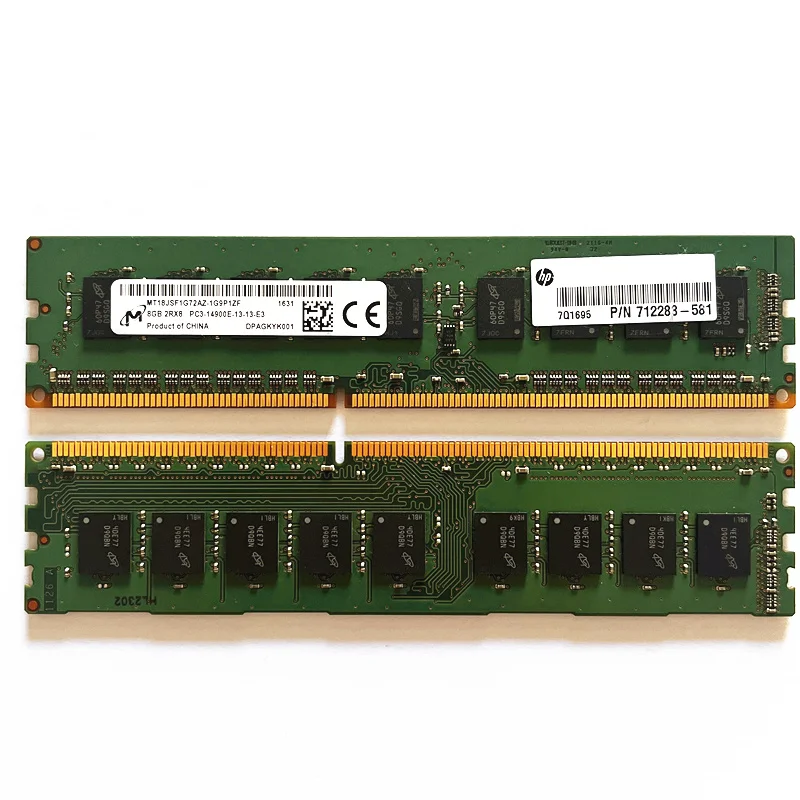 Memória Ram Ecc Udimm 8gb 1866mhz 2rx8 Micron-ddr3 Servidor Desktop