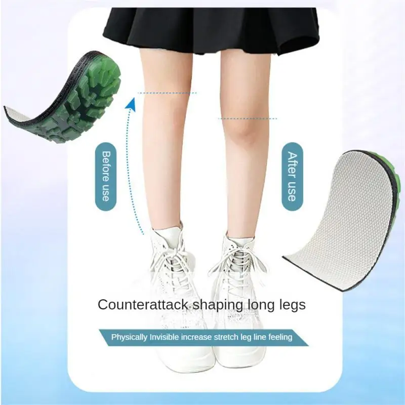1.5-3.5cm Memory Foam Insoles For Shoes Men Height Increase Templates Breathable Sweat-absorbent Insoles For Feet Running Access