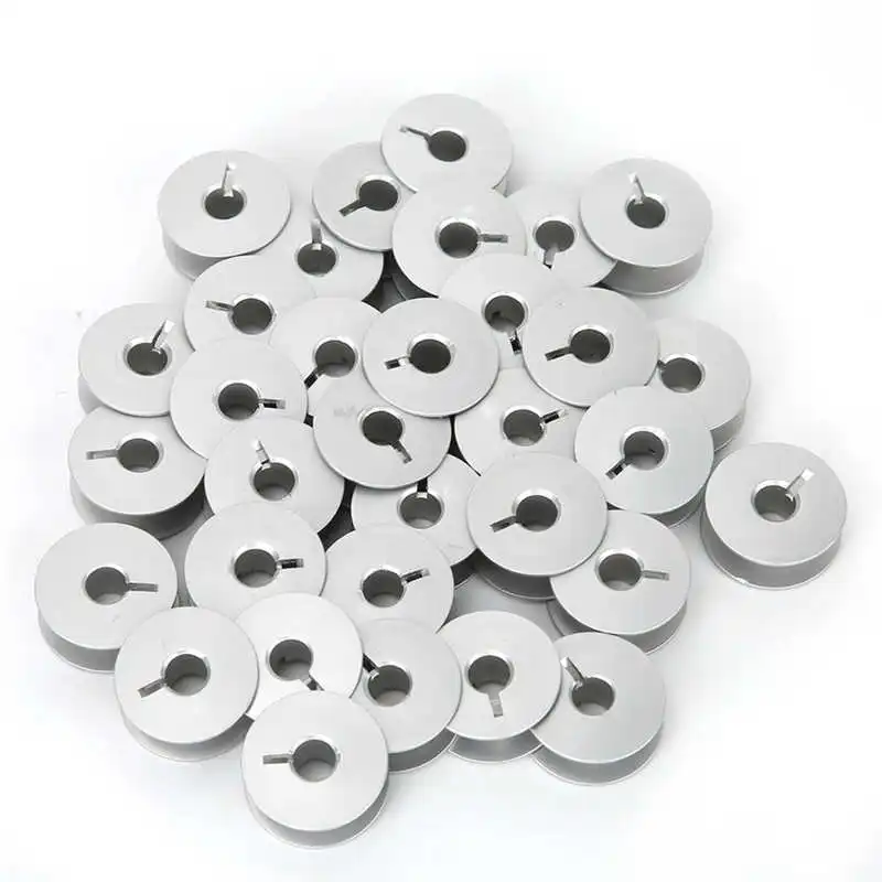 100pcsSewing55623AAluminumBobbinsSlottedForIndustrialSewing