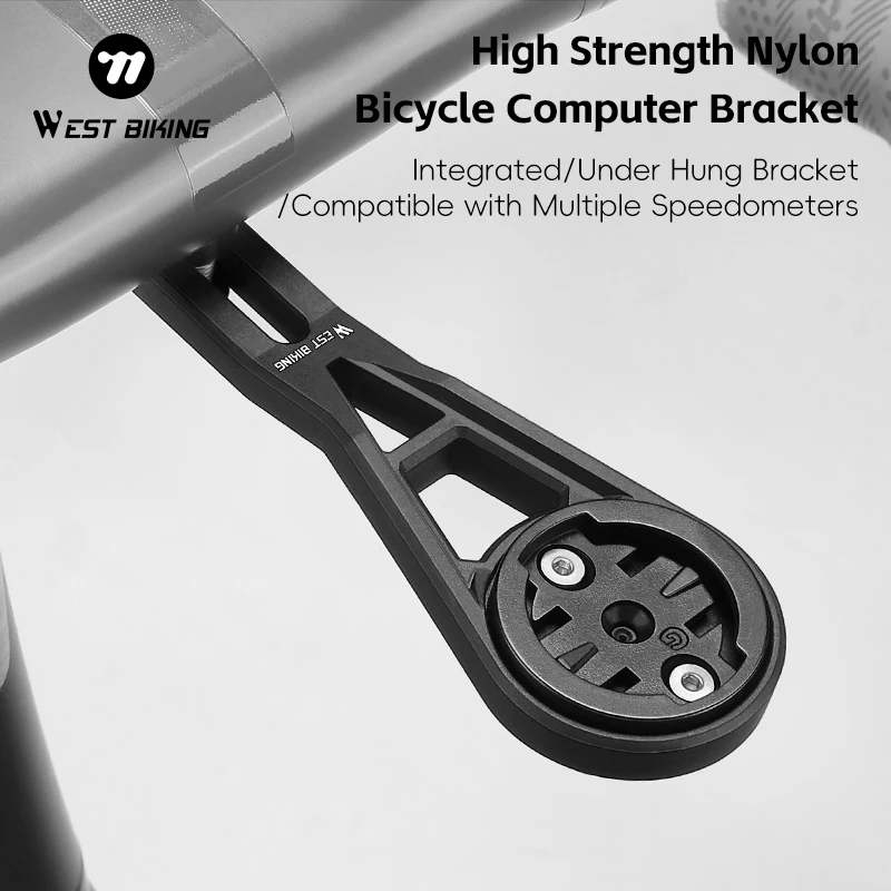 WEST BIKING Bicycle Computer Bracket Integrated Molding Bike Light Holder For Garmin Bryton Bracket MTB Road Bike Accessories