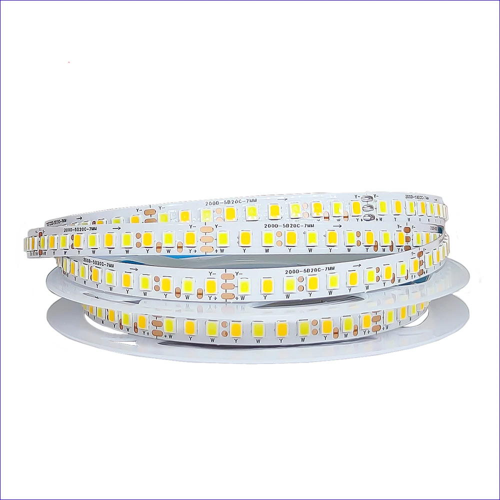 Highlight SANAN 2835 Chip (3 solder joints) 5 meters 5B10CX2  LED strip constant current 3Colors LED ribbon 20W×2/Meter