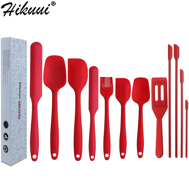 Silicone Spatula set Rubber Spatula Heat Resistant Kitchen Utensils for  Cooki.