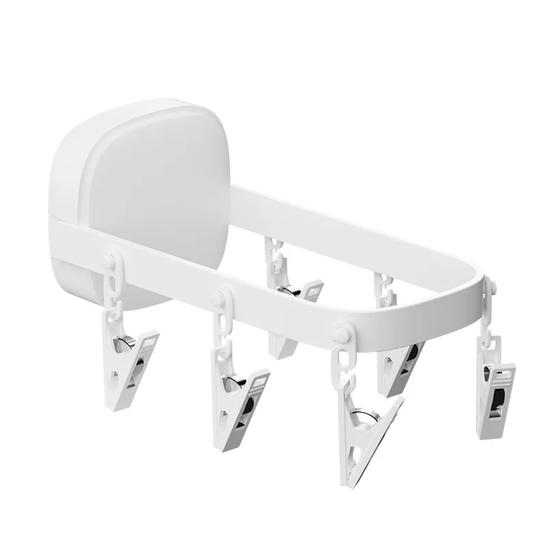 Folding Hanger Punch-Free Household Hanger Clothes Drying Wall Hanging Bathroom Indoor Balcony Sock 6