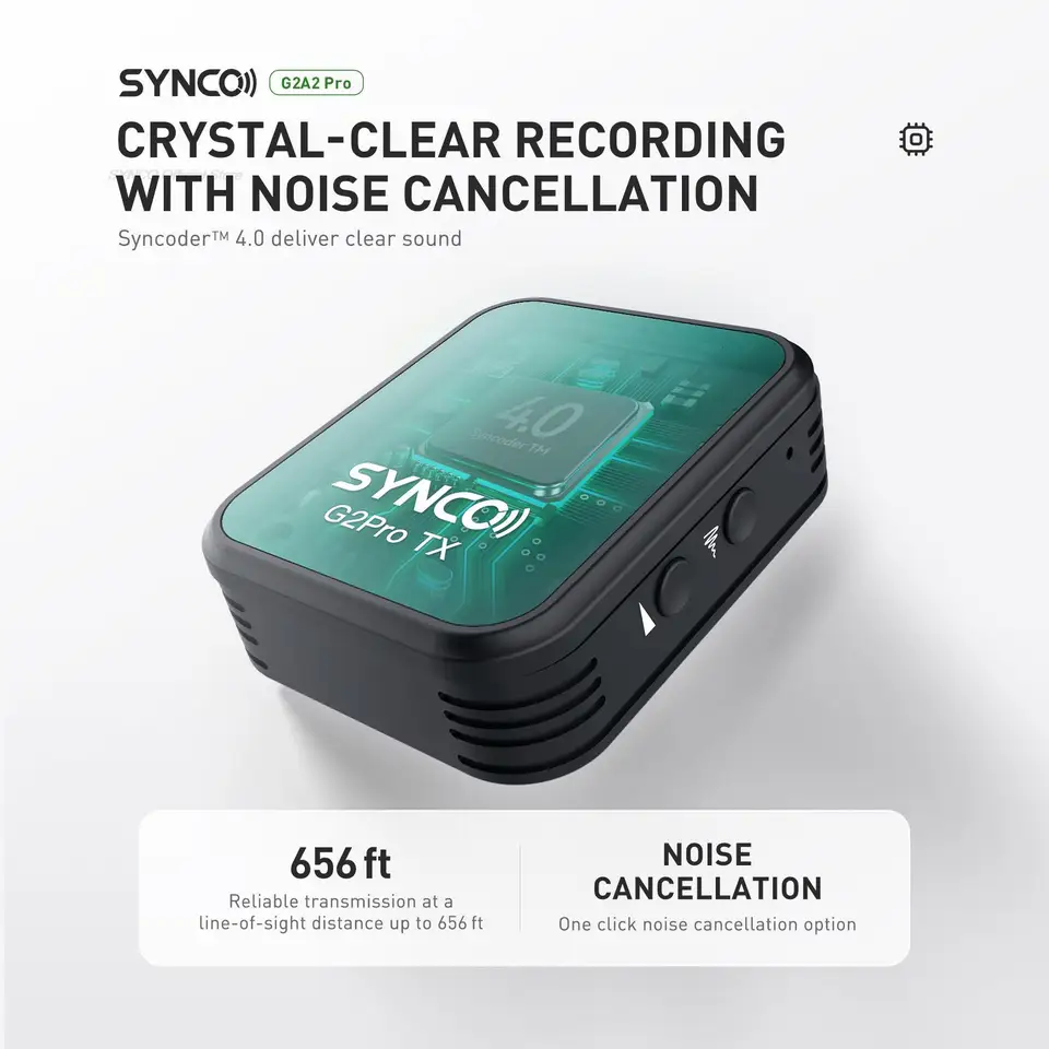 SYNCO G2 A2 G2A2 Pro 2.4G Wireless Lavalier Microphone for