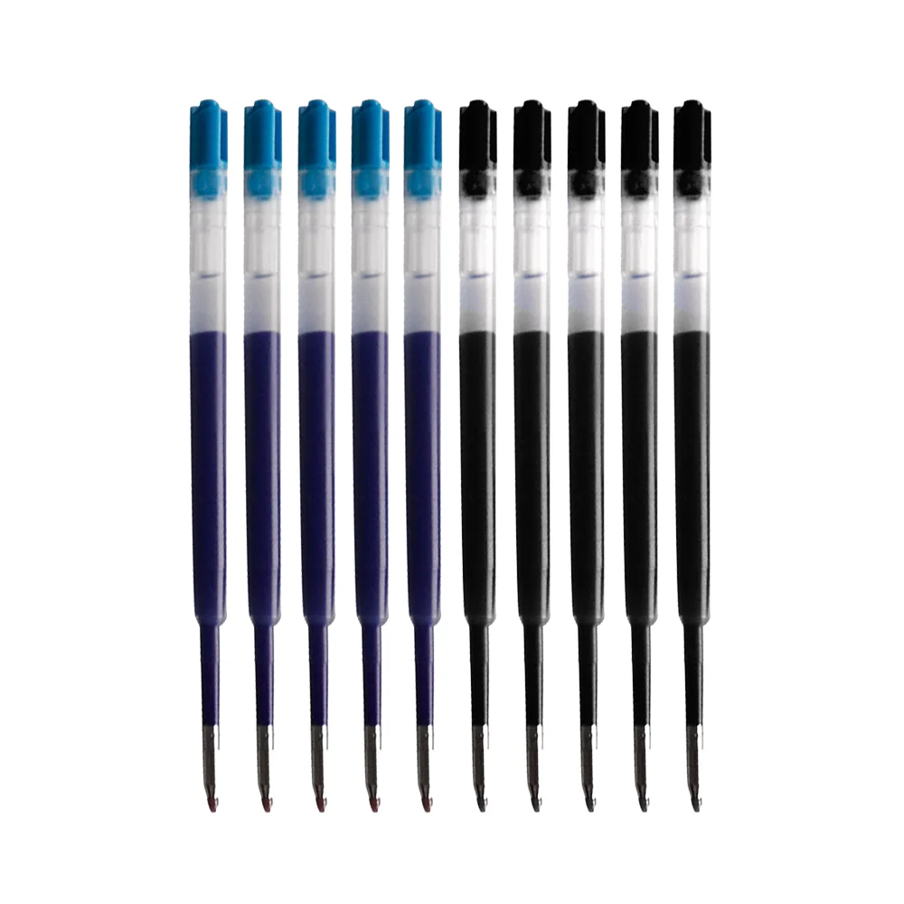 thumbnail image 1 of Recambio de tinta para bolígrafo de gel, L98 mm, repuesto de recarga para bolígrafo, recambios neutros para metal 424, negro, azul, para oficina y escuela, 10 unidades, 1 of 5