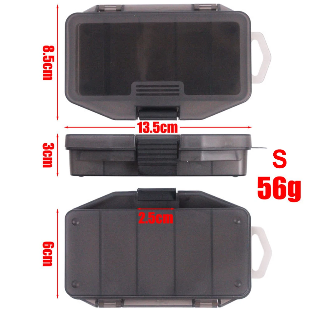 

5 Grids Single-Layer Storage Box Grey Transparent Plastic Fishing Accessories Lure Boxes Fishing Gear Bait Hook Pesca Tackle *1