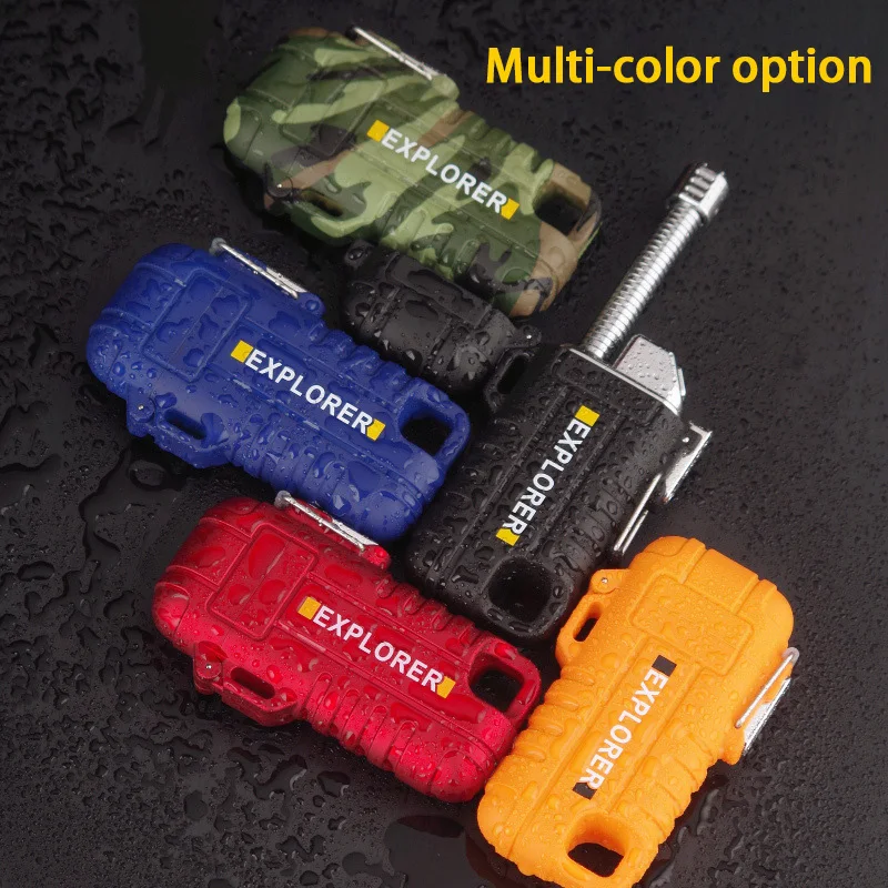 BBQ Lighter Windproof Type-C Rechargeable Portable Waterproof Outdoor Ignitors Retractable Hose Camping Ignition Equipments