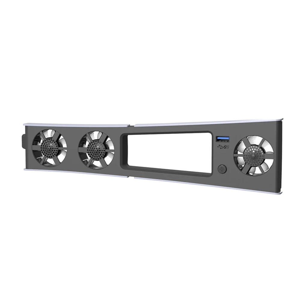Silent Enhanced Cooling Fan for PS5 Slim Console(Digital/Disc) with LED Lights Efficient Cooling System for Playstation 5 Slim