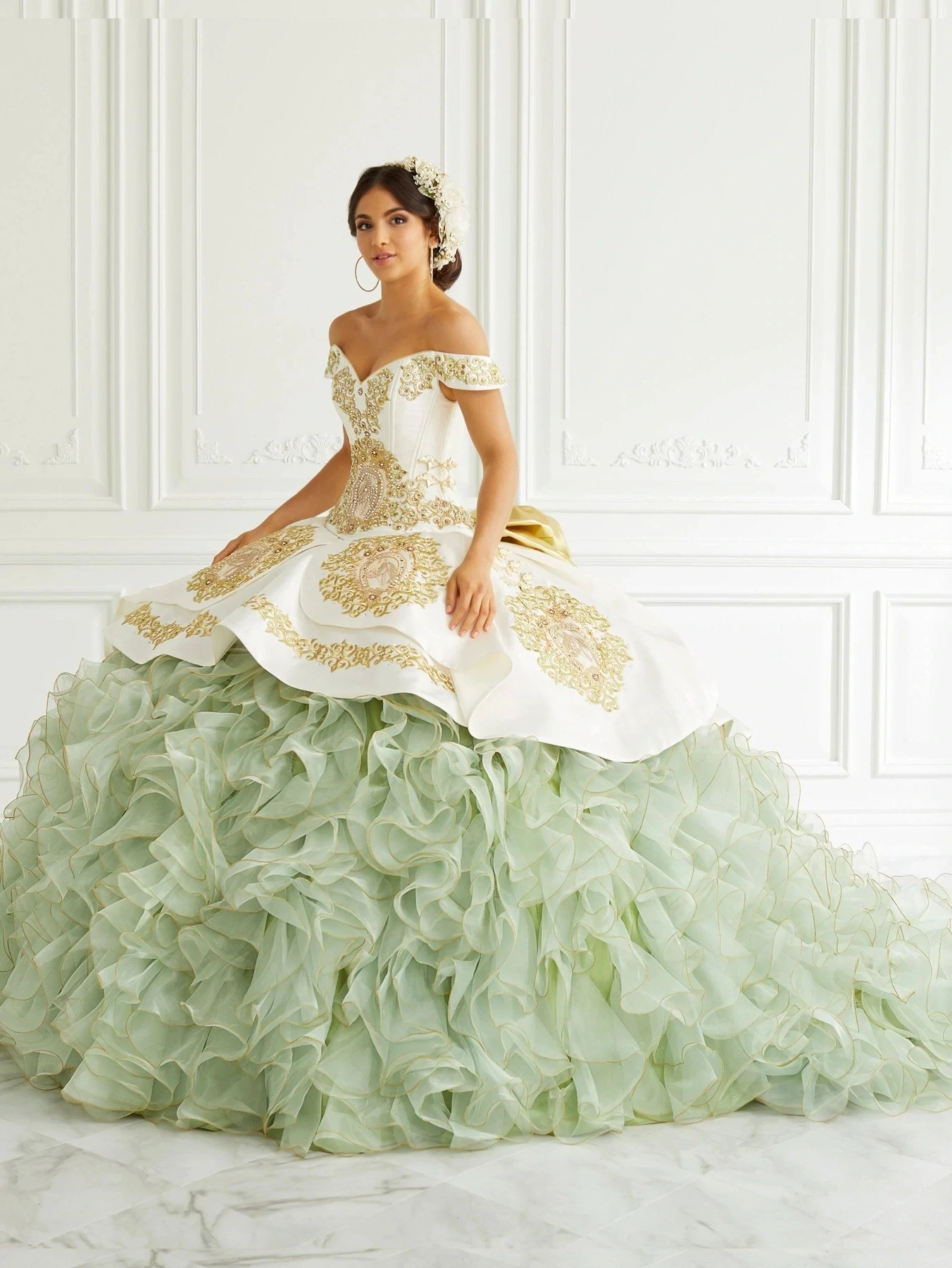green mexican quinceanera dresses Emerald Green Long Sleeve Quince Dress Green Quinceaera Dresses Order Mexican Green Quinceaera