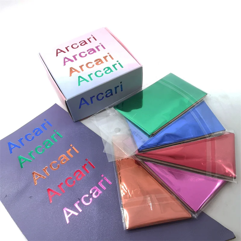 5color Hot Foil Paper Hot Stamping Machine Gilding Paper Leather PU Plastic Color Emboss Heat Transfer Electrolytic Aluminium Craft Foil Hot Stamping Applicator Kit
