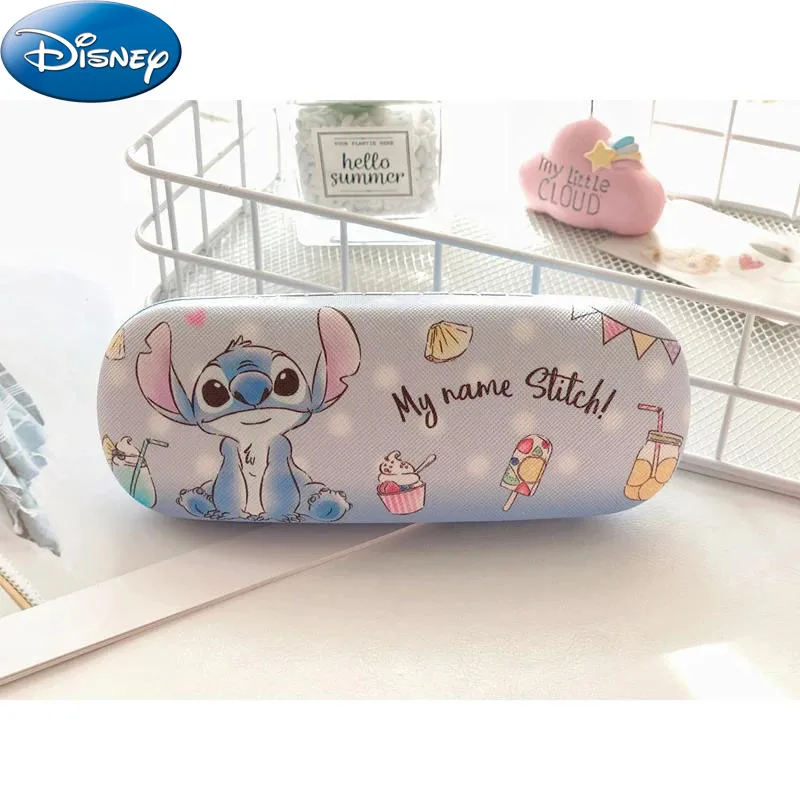

Оригинальный контейнер для хранения очков из мультфильма Disney, милая полиуретановая коробка для очков с рисунком «Лило и Ститч», не давят и защищает от царапин, детские подарки