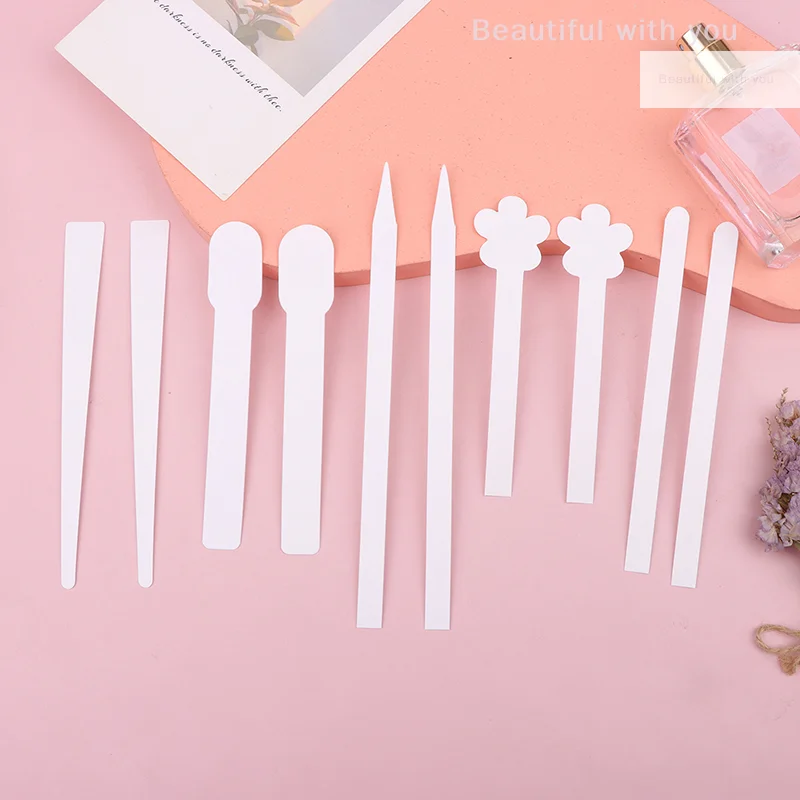 Perfume Test Strips 100pcs/lot Round Head Aromatherapy Fragrance Perfume Essential Oils Test Paper Strips Flower Shape