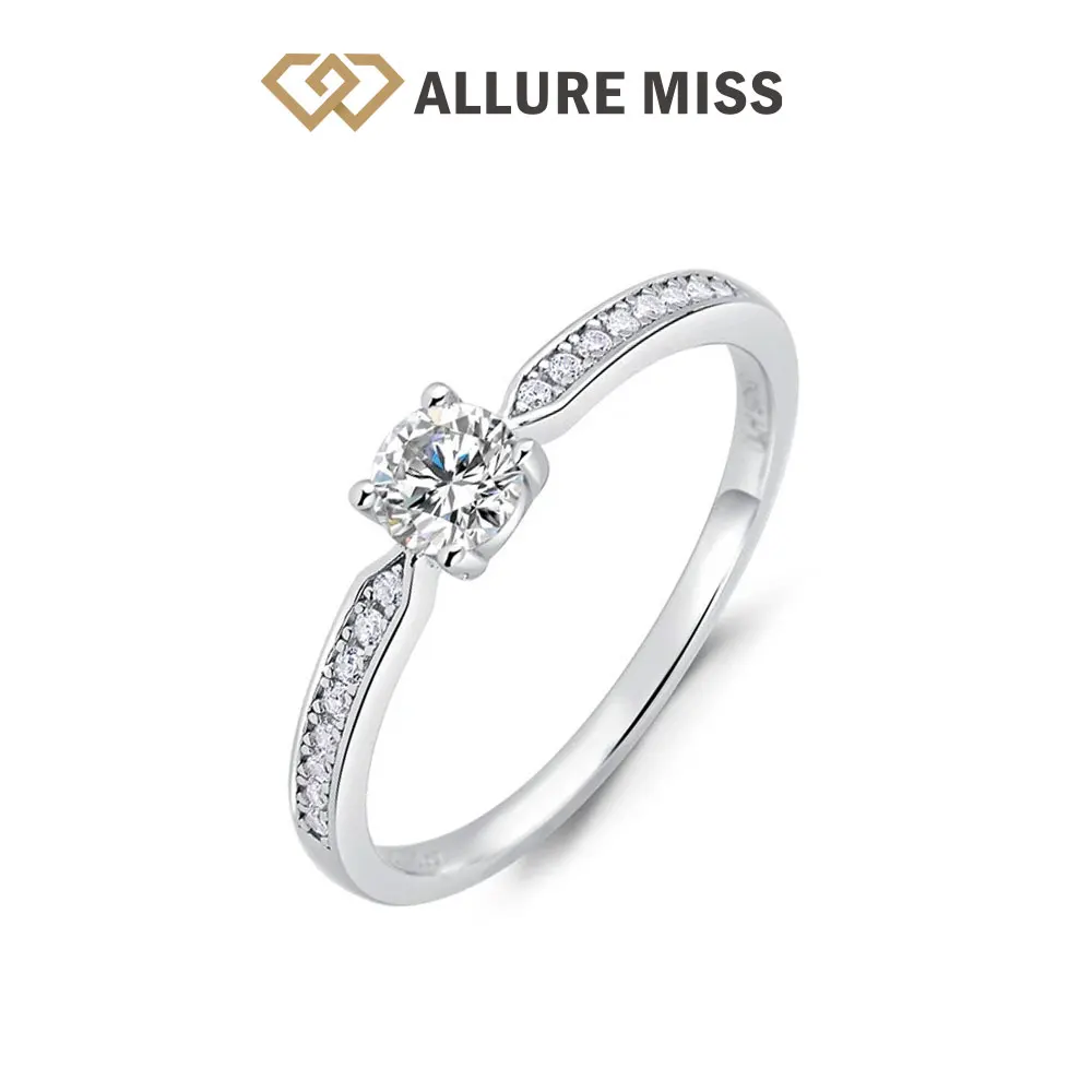 심플한 모이사나이트 100% 925 스털링 실버 반지, 라운드 브릴리언트 컷, 최고 품질, 다이아몬드 테스트 통과, 우아한 주얼리 