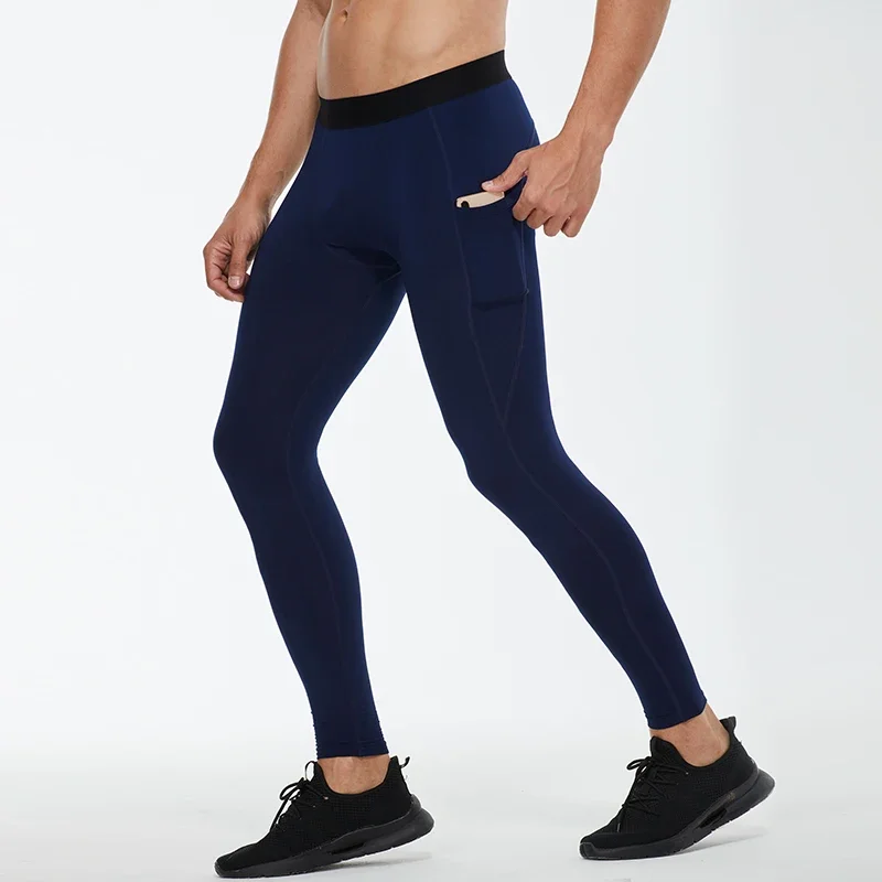 Men's Autumn and Winter Warm Running Tight Leggings Sports Gym Fitness Jogging Pants Fast Dry Running Compression leggings
