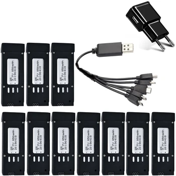 RC 쿼드콥터용 Lipo 배터리, 예비 부품, 3.7V 드론 배터리, 업그레이드된 3.7V 850mAh, E58 S168 JY019