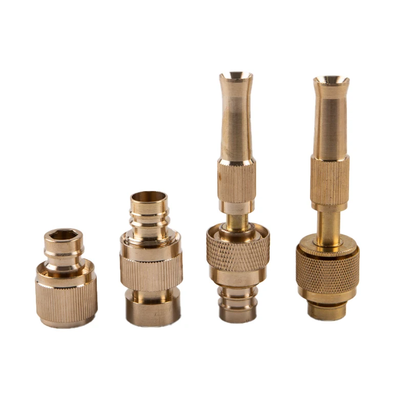 

Spray Nozzle Water Gun Brass High Pressure Direct Spray Sprinkler Quick Connector 1/2'' Garden Hose Adjustable Pressure Washer