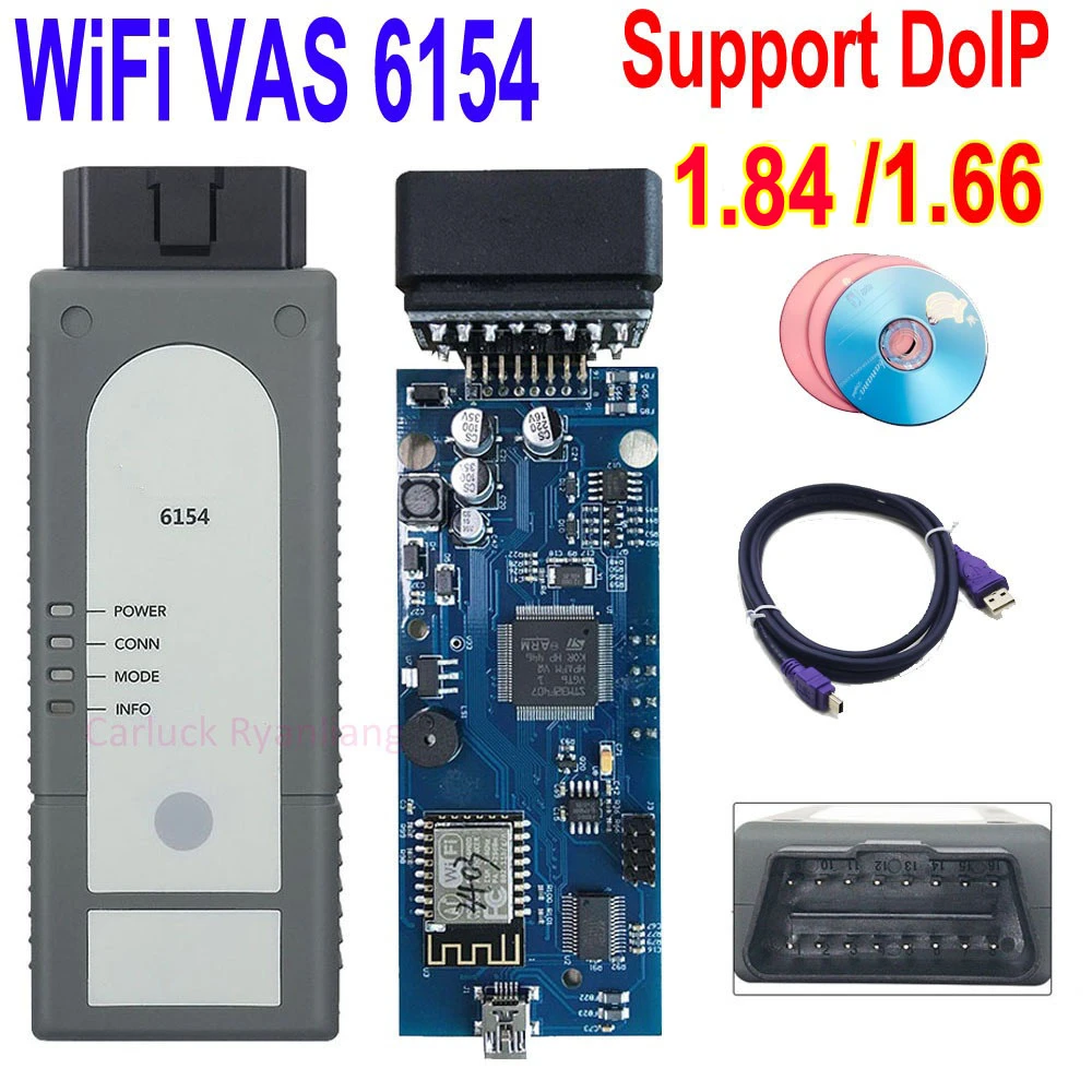 temp gauge car Top Quality OKI VAS6154 With WiFi New DOIP VAS 6154 Support PIW PT3G Car Diagnostic Tool For V-W/A-u-di/S-koda car battery analyzer