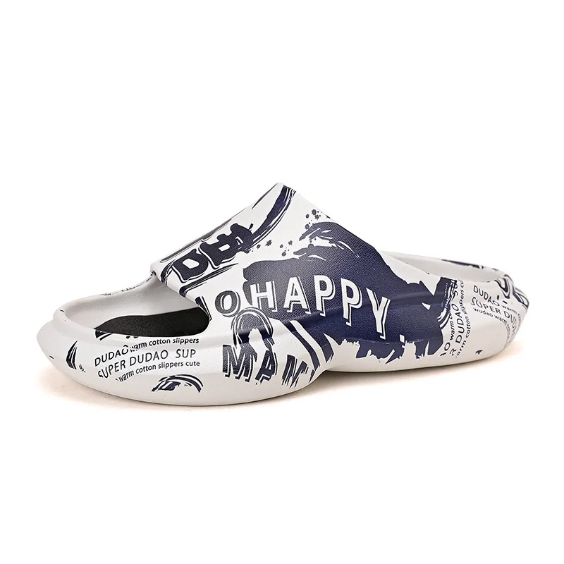 Tofflor för kvinnor och män Halkfria tofflor för inomhus utomhus Mjukt skum skjutreglage med tjock sula_voghion.com