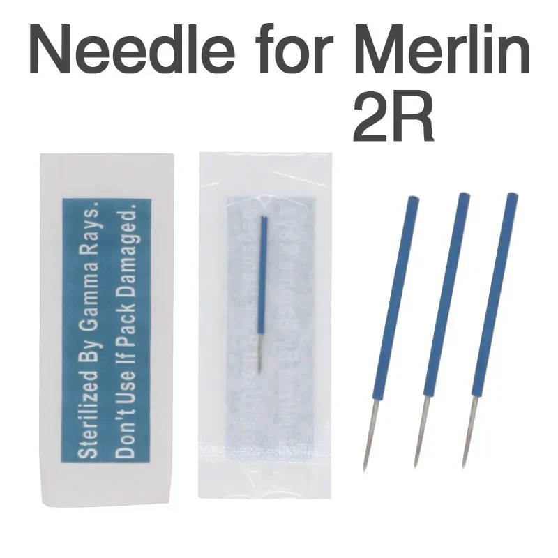 PRONG ROUND Tattoo Needles For Merlin Permanent Makeup Machine, Microblading Needle, Eyebrow and Lip Tattoo Supplies