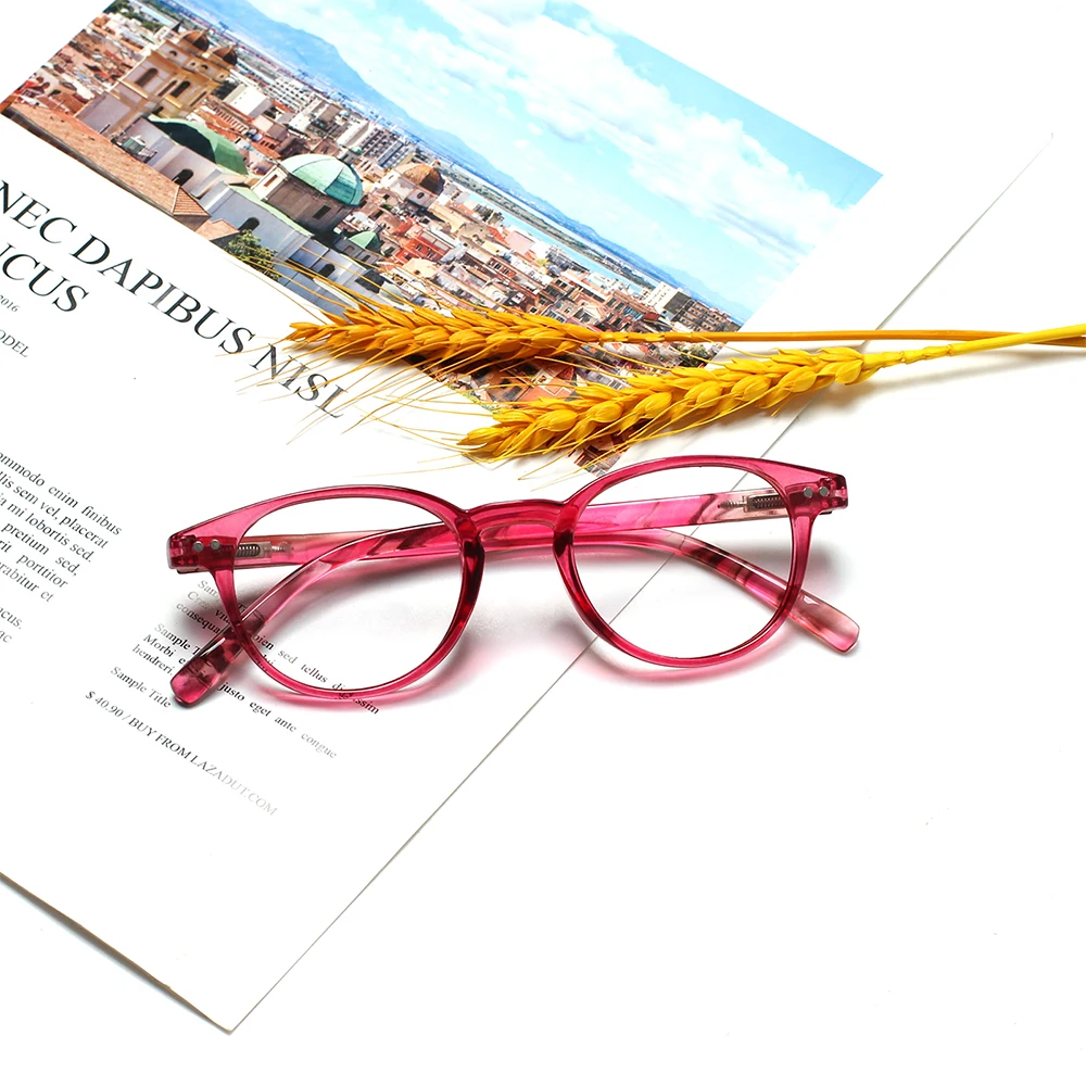 

Henotin Reading Glasses Men and Women with Printed Frame Elastic Spring Hinge HD Presbyopia Optical Magnifying Eyeglasses 0~600