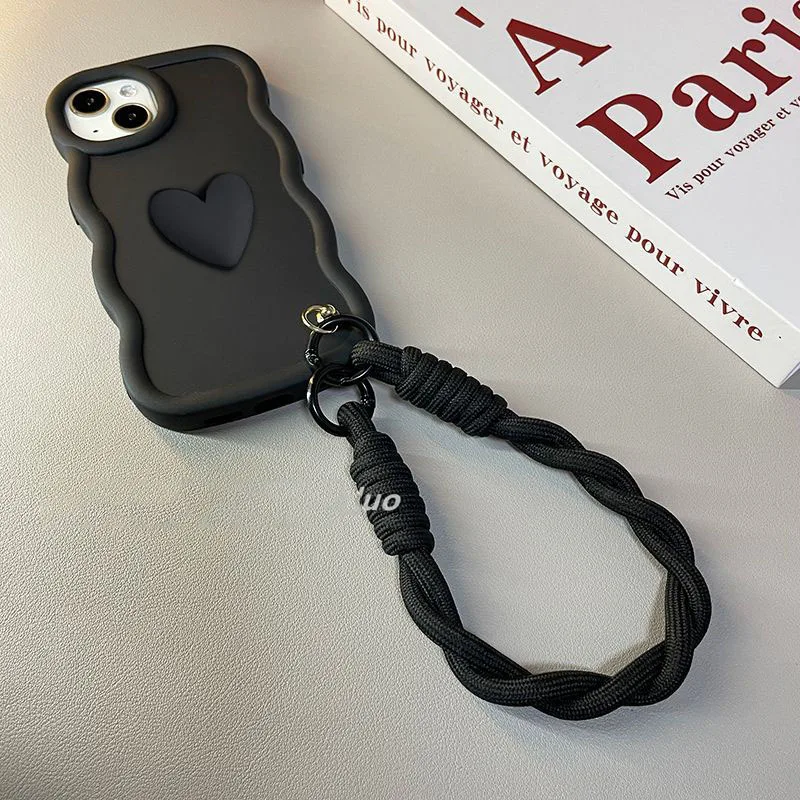Wavy Frame Phone Case with Hand Strap Cover