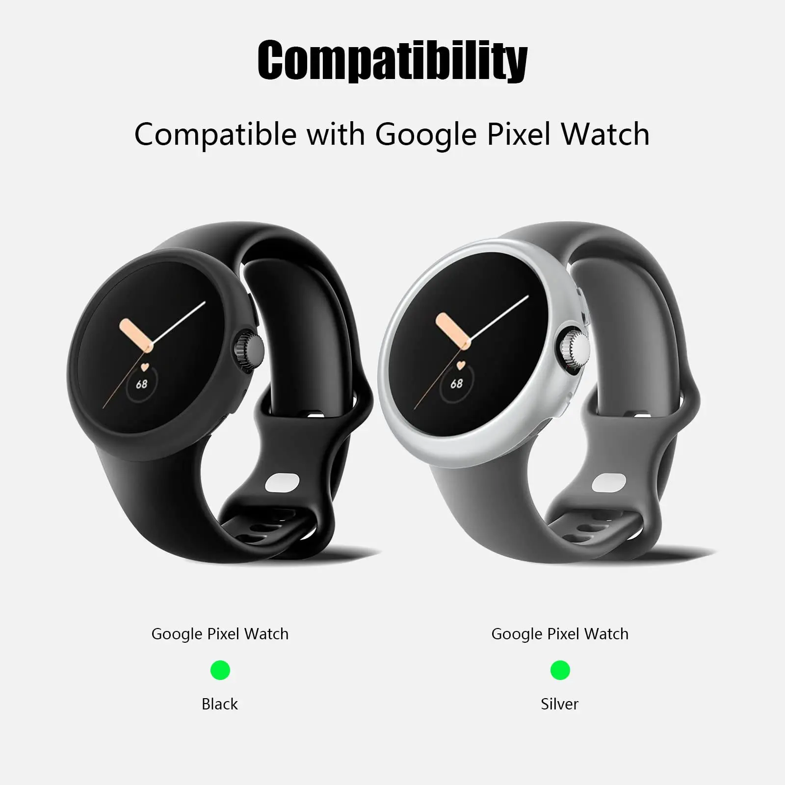Case Cover For Google Pixel Watch Strap PC Bumper Frame Accessories