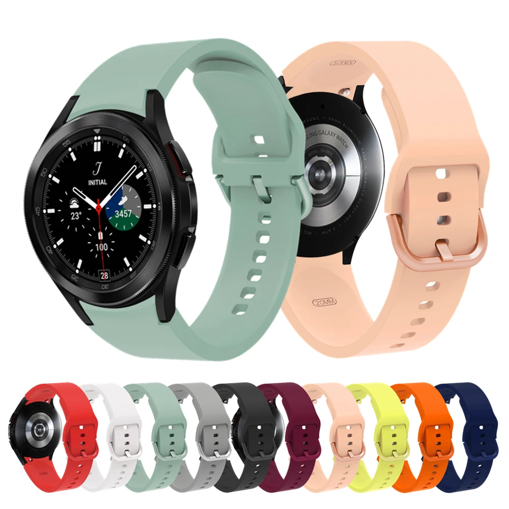 

Ремешок силиконовый для Samsung Galaxy Watch 4 Classic, спортивный браслет для наручных часов, 42 мм 46 мм 40 мм 44 мм