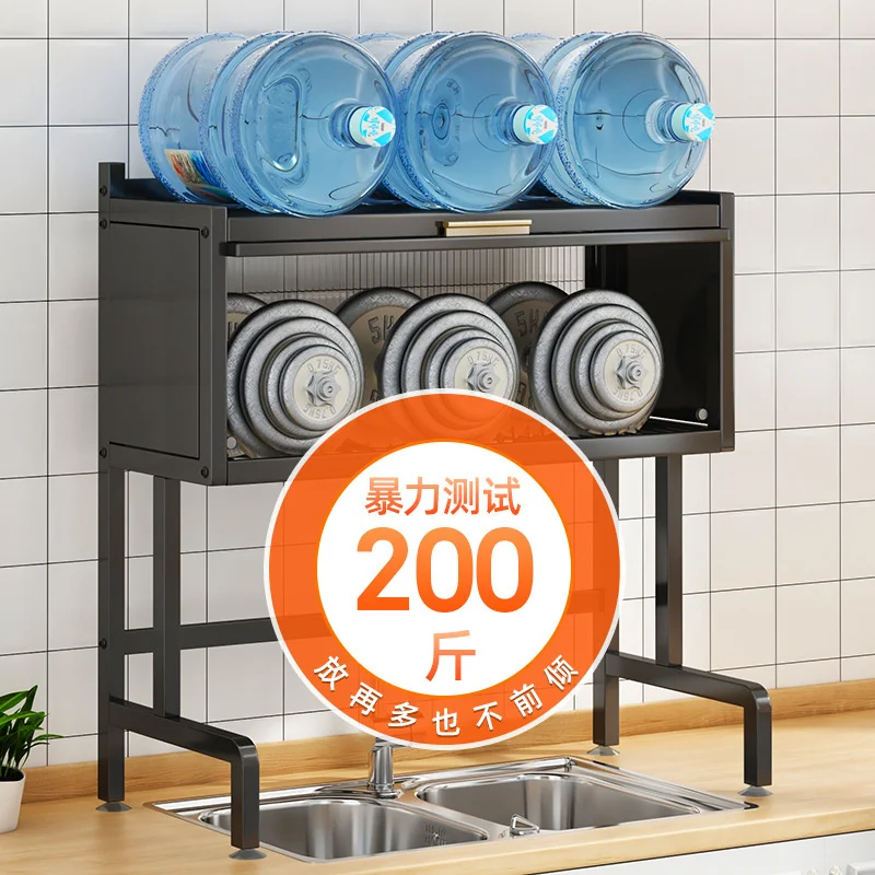 Kitchen Sink Shelf Table Top Retractable Dish Rack With Door Dish Storage  Rack Cupboard Locker Drain Rack Kitchen Organizer - Storage Holders & Racks  - AliExpress