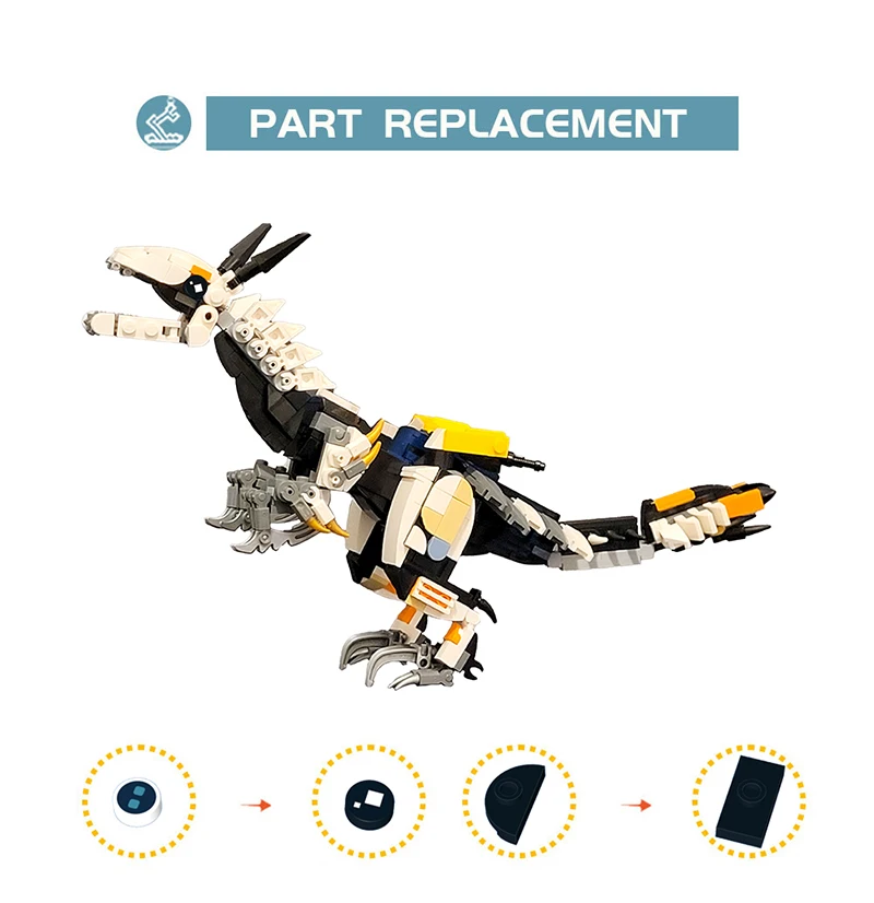 MOC Horizon Zero Dawned Game Collection Monster Clawstrider