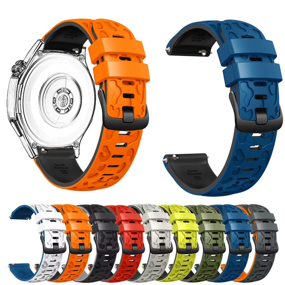 Silicone Sport Wristband – 22mm Smartwatch Strap