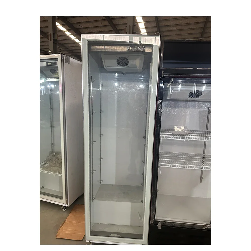 Supermarket Commercial Vertical Upright Freezers Display Beverage Cooler Refrigerator Showcase With Glass Door Freeze