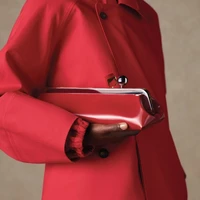 Long Clutch Bag with Removable Shoulder Strap, Women's Fashionable Baguette Bag, Luxury Designer Clip Handbag Purses for Ladies - Image 4