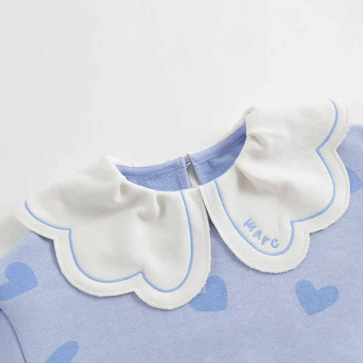 MARC&JANIE Baby Girls Lapel Collar  Jacquard Print Sweatshirts for Spring & Autumn 231592