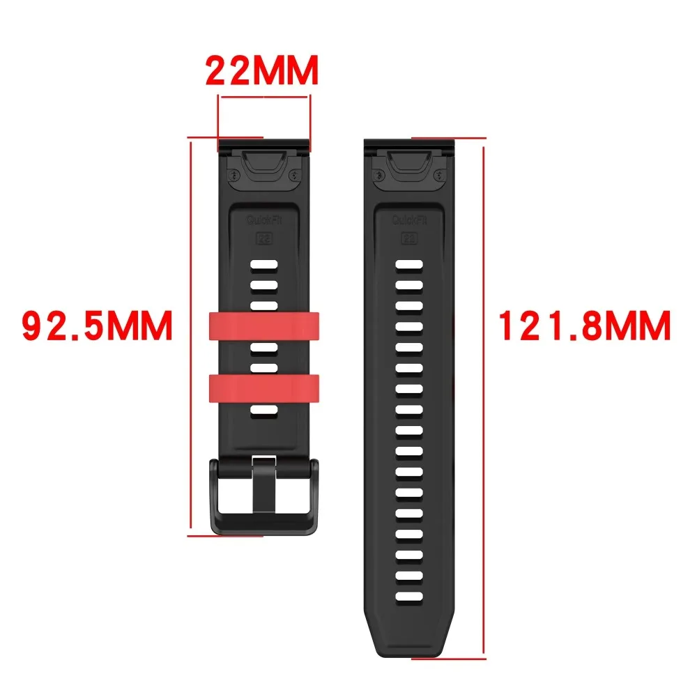 Versatile Quick Fit Silicone Strap - 22mm/26mm - Comfortable and Durable Bracelet