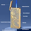 2024 Intelligent Voice-activated Windproof  Flame Lighter Airflow Gravity Sensing Knock  Ignition Visual Gas Window Men Gadget 3