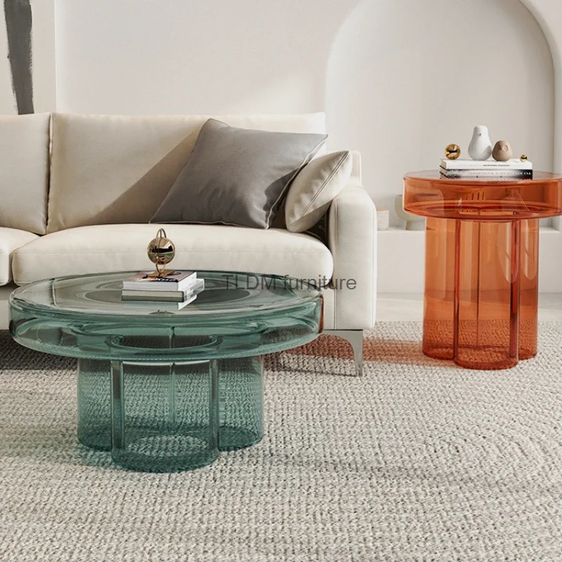 

Irregular Coffee Tables Round Minimalist Glass Hotel Coffee Table Luxury Nordic Modern Table De Salon Basse Household Furniture