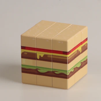 Magic Cube 3x3x3 3D UV Graffiti hamburger Fun Stress Relief Puzzle Professional Smooth Speed Game Children's Toys Gifts 1