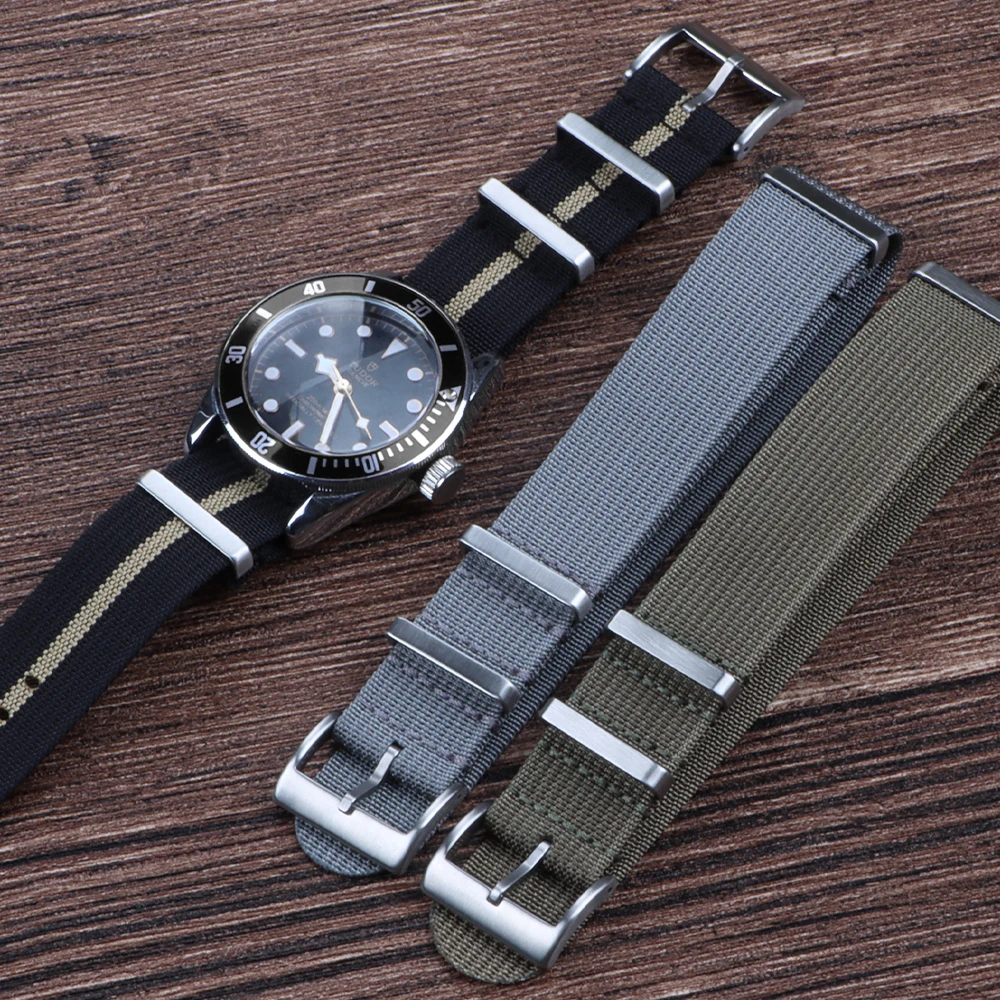 Braided Nylon Military Watch Strap - Versatile Mens and Womens Watch Band Bracelet
