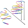 Pet Cat Toys Cute Funny Rainbow Strips Stick Cat Teaser Wand  Pet Toys for Cats Interactive Toys Cat Supplies Pet Products 3