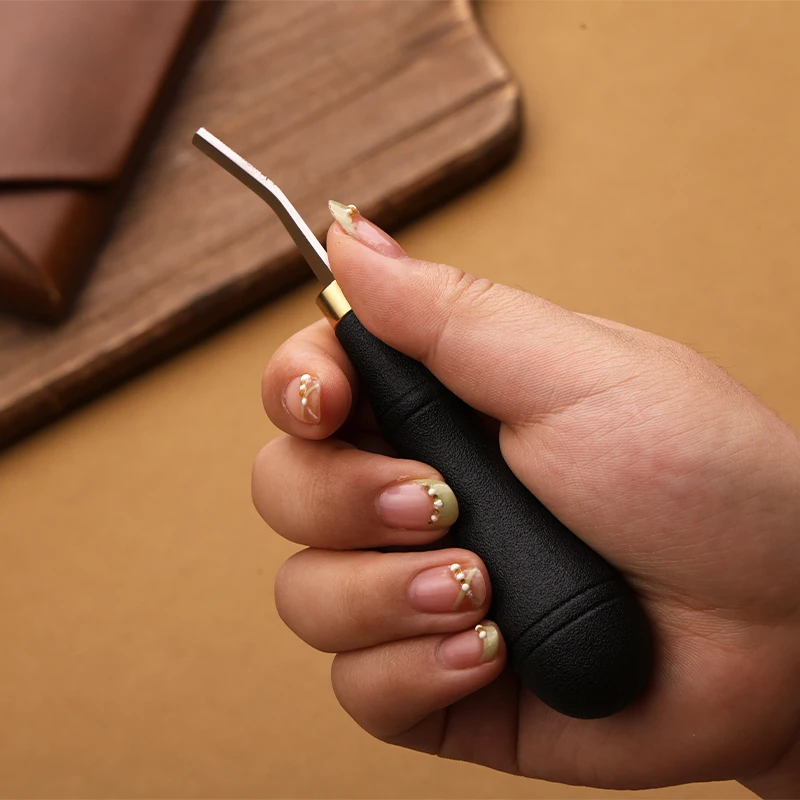 1PC Silicone Handle Rough File Leather Tool DIY Leather Surface Edge Treatment Polished Rough Sun Grain ,3/5mm