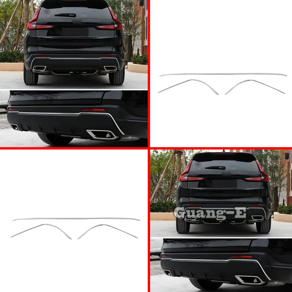 

For Honda CRV CR-V 2023 2024 Stainless Steel Car Rear Bumper Cover Trim Strip Decoration Frame Auto Exterior Accessories