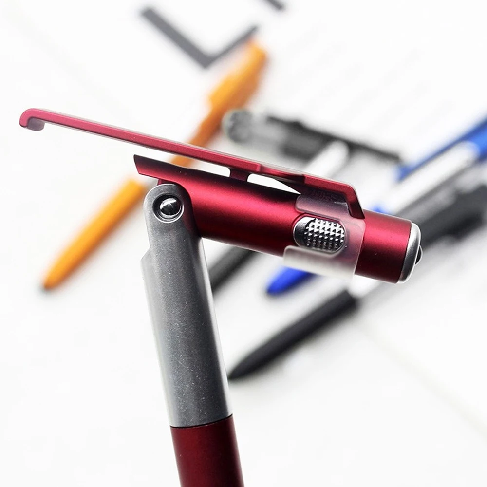 Multifunction Pen Ballpoint Pen with LED Light Multifunction Folding Stand for Phone Holder Night Reading Stationery Pen for Office School Student