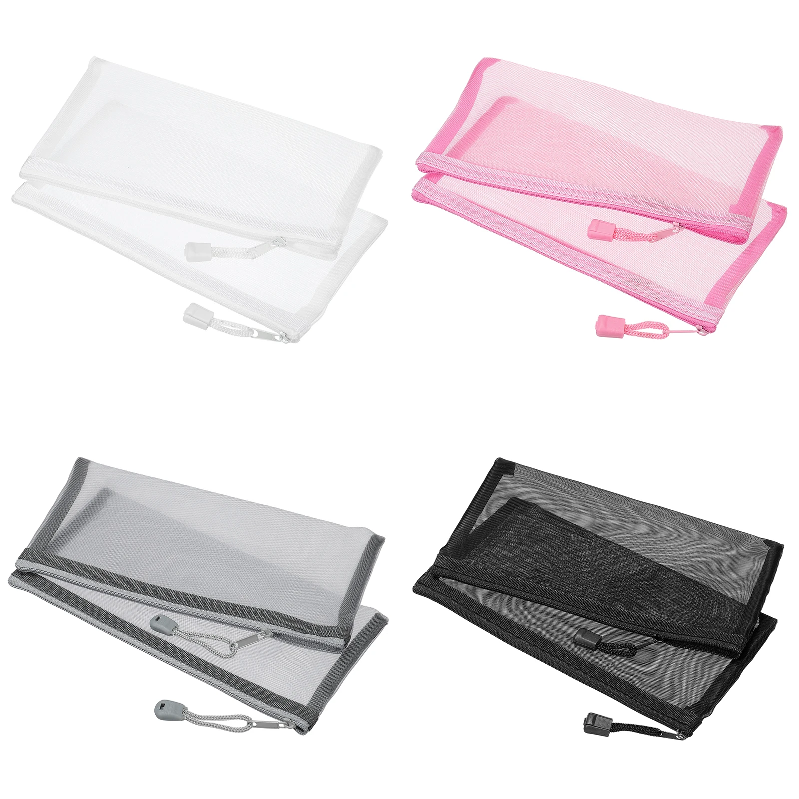 6Pcs B6 Nylon Mesh Zipper Pouch 23x11.5cm Zip Pouch Durable Document Bag  Book File Folders Stationery Pencil Case Storage Pocket - AliExpress