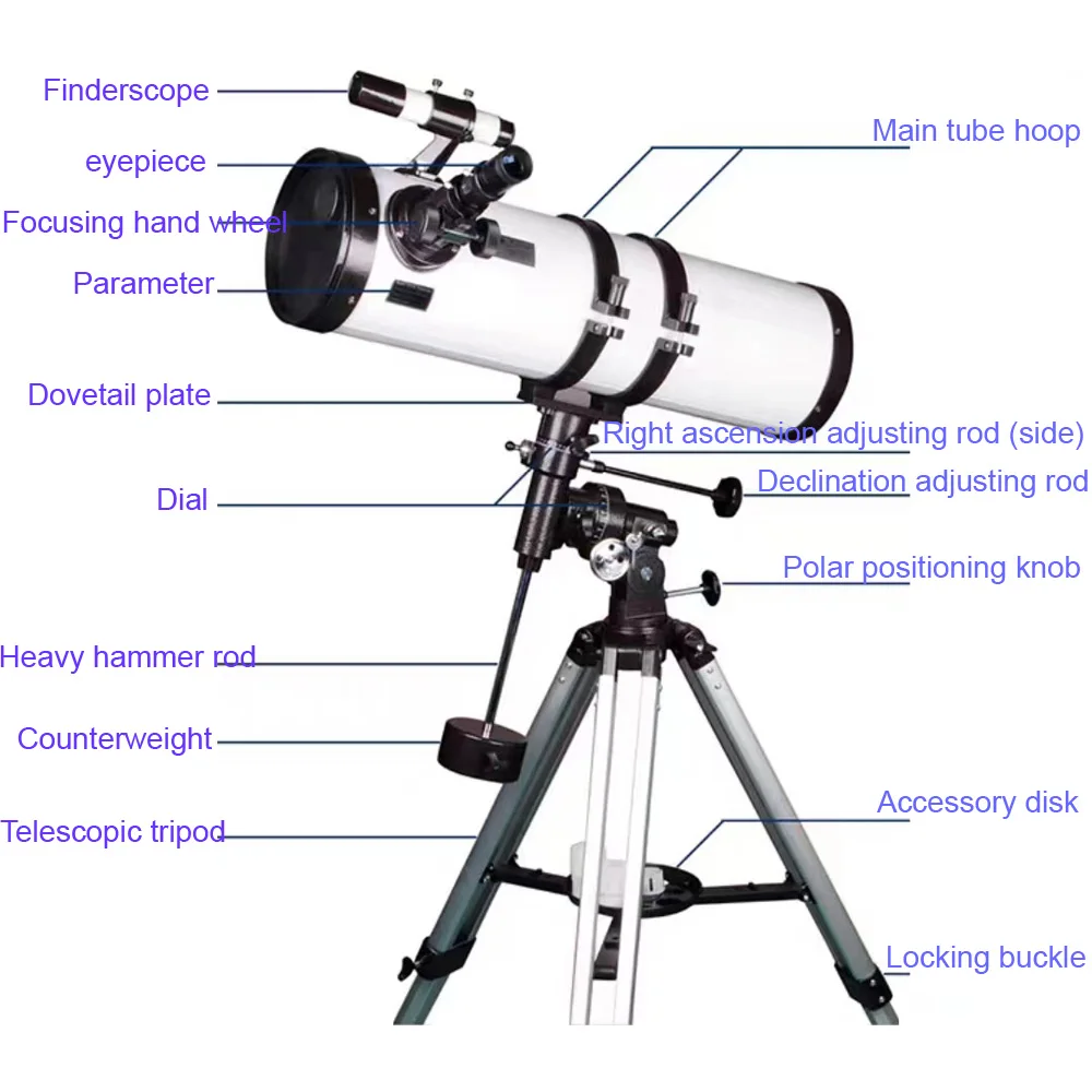 S073fd10d3f87431aa411a5862d12f6bfd 150/1400mm 150/750 114/1000 teleskop astronomiczny reflektor 150EQ księżycowy obserwacji planetarnej kupić telescop odkryty camping