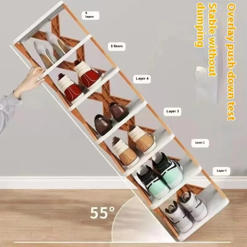 Detachable Shoe Racks Space-Saving Stackable Plastic Shoes Shelf Multi-Layer Assembled Shoes Racks Household Shoe Rack Organizer 4