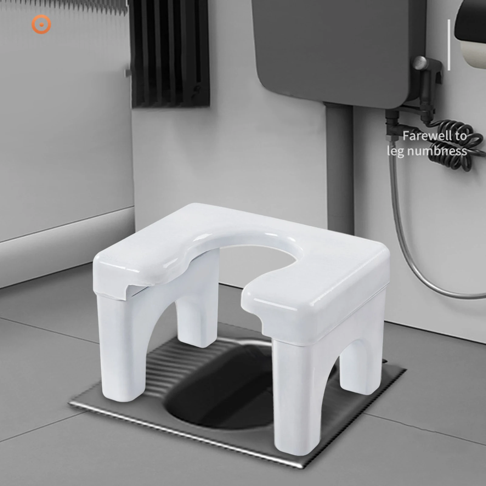 Squatting Toilet Stool Chair Non Slip Thick Household Widen Panel Sturdy Rounded Edge Easy to Wash Potty Chairs for Bathroom 4