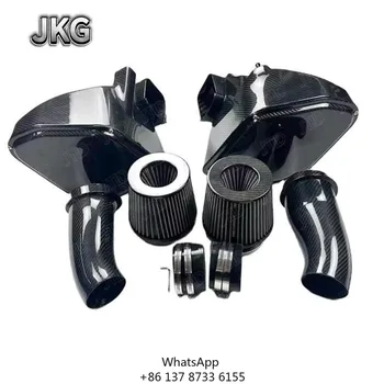 JKG Escape Tubo Escape Coche Carbon Fiber Intake Cold Air Filter Intake System Kit For BMW M5 F90