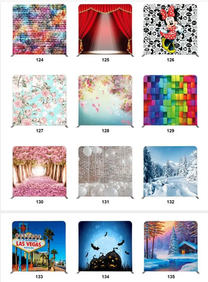 Customize Double Sided Print Wood Pillow Case Backdrop for Photography Wedding Party Decoration Birthday Background
